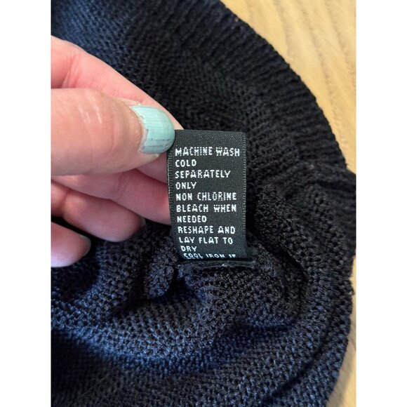 Josephine Chaus Black Sleeveless Lightweight Polyester Blend Sweater‎ Size Large - Picture 8 of 8